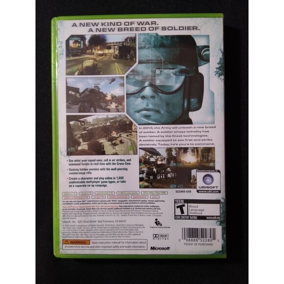 Tom Clancy's Ghost Recon: Advanced Warfighter (Microsoft Xbox 360, 2006) - Picture 4 of 4